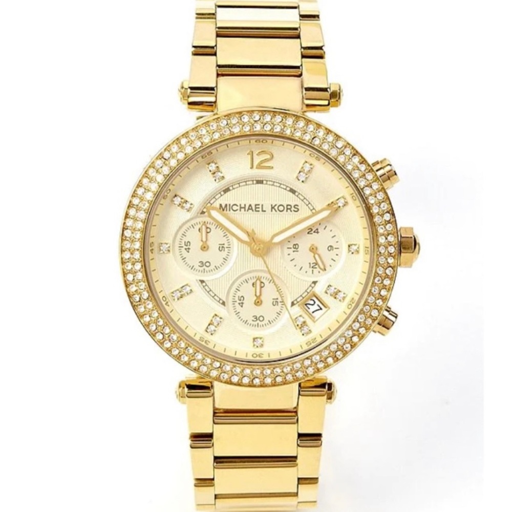 Michael Kors Parker Chronograph Gold-Tone Stainless Steel Watch